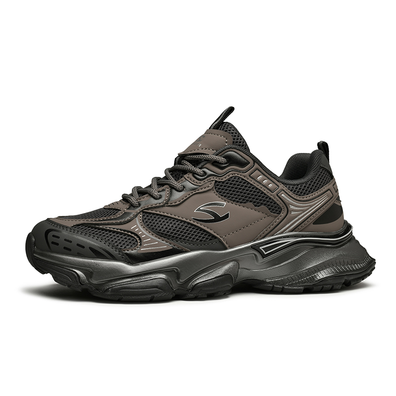 HOBIBEAR Textile, Synthetic Leather Slip Resistant Abrasion Resistant Low top Chunky Sneakers Men’s
