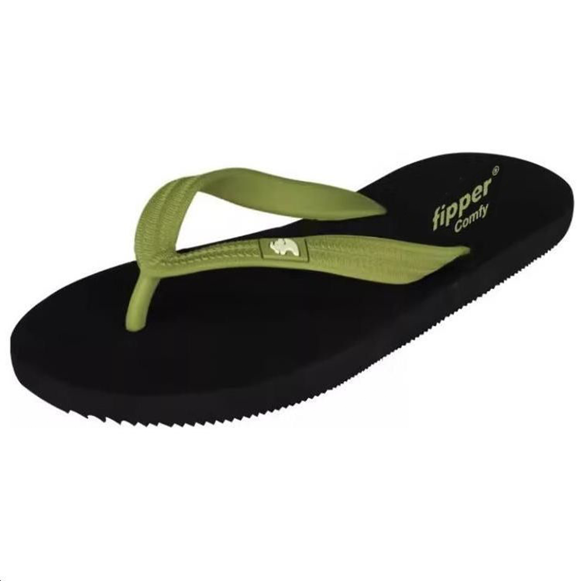 Fipper Rubber Sole Abrasion Resistant Slip Resistant Flip Flops Men's Fruit Wood Green