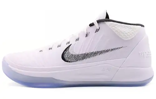 Nike Kobe AD Kobe practical comfortable shock-absorbing anti-slip mid-top basketball shoes men's white