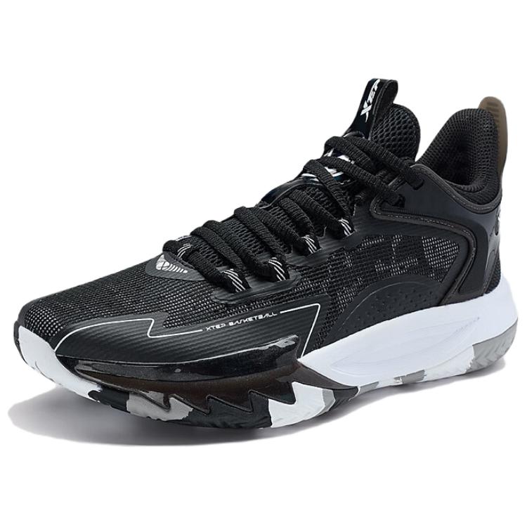 XTEP Abrasion Resistant Abrasion Resistant Low top Basketball Shoes Men’s Black White