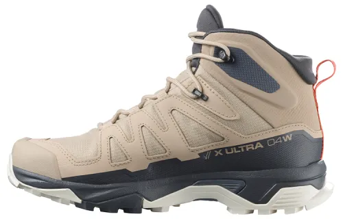 SALOMON X Ultra 4 Fashion Cushioning Waterproof High top Mountaineering Hiking Shoes Women's Apricot