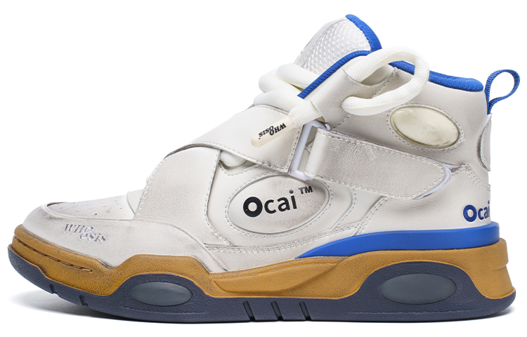 WHOOSIS x Ocai Retro High Artificial Leather Slip Resistant Abrasion Resistant High top Basketball Shoes Unisex