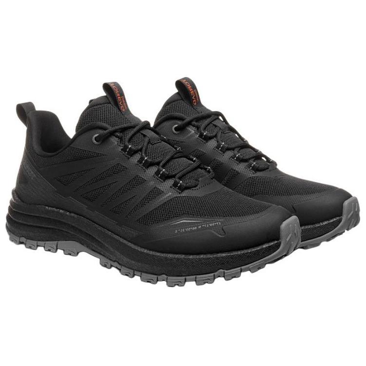 TOREAD Cushioning Slip Resistant Abrasion Resistant Lightweight Low top Mountaineering Hiking Shoes Men’s Black