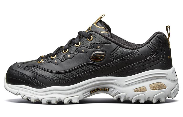 Женские кроссовки Skechers D'Lites (черно-золотой) — фото 1