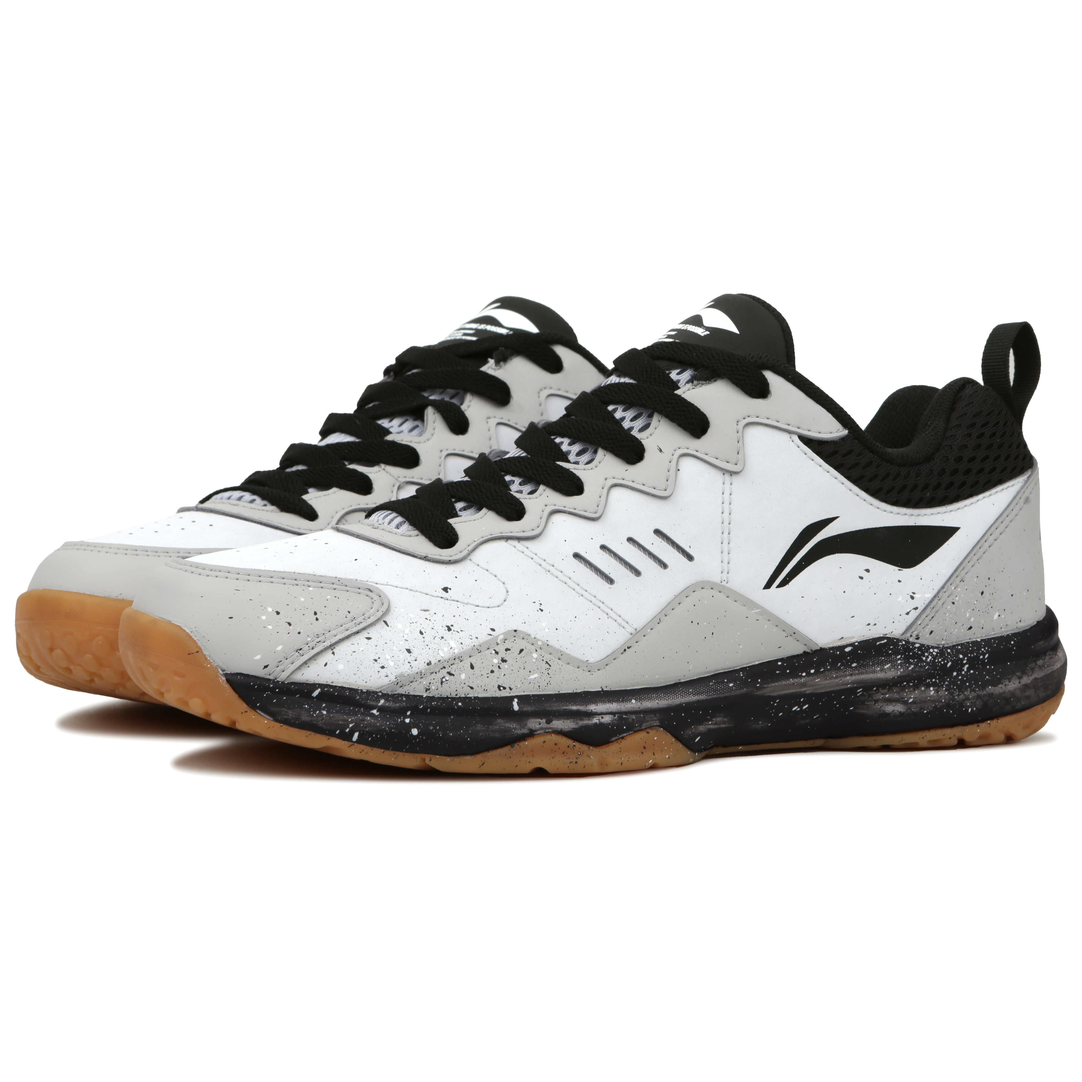 Li Ning Ace Cushioning, Wear Resistant Low top Badminton Shoes Unisex Gray