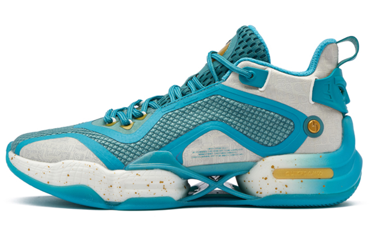 361° AG2 X Basketball Shoes Men’s Mid Top Glazed Celadon Green/Star Cloud Cyan