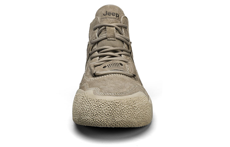 Jeep Leather Wear resistant And Lightweight Mid top Outdoor Shoes Men’s Space Gray