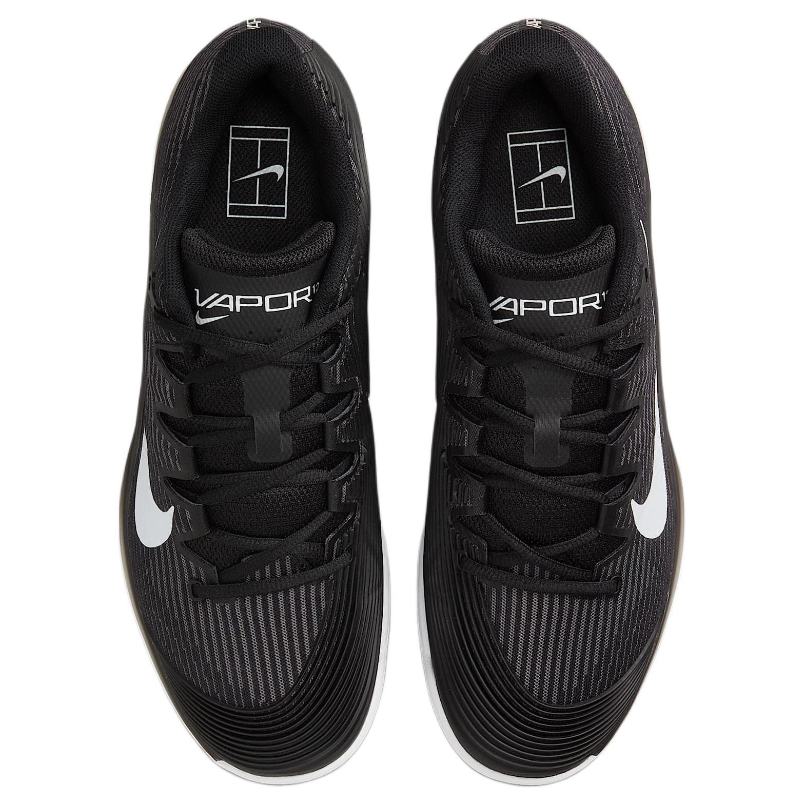 Nike Court Air Zoom Vapor 12 Hc Black Dark Smoke Grey White