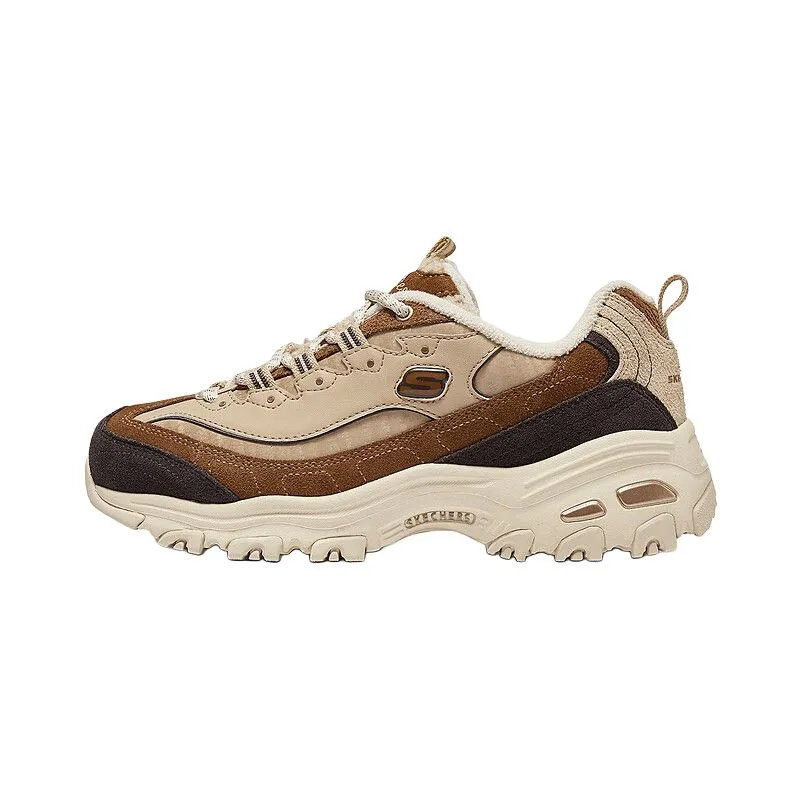 Skechers D'Lites 1.0 Abrasion Resistant Low top Chunky Sneakers Women's Brown