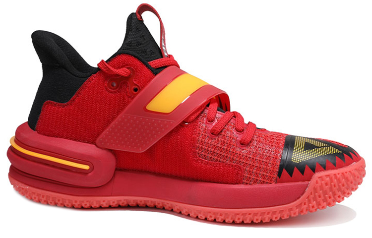 PEAK Flash 2 Generation Basketball Shoes Men’s Mid Top Red/Black