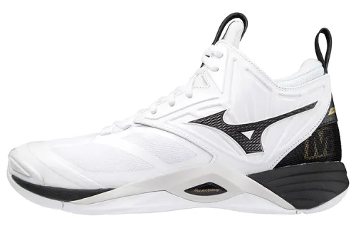 Mizuno Wave Momentum 2 Mid 'White Black Gold'