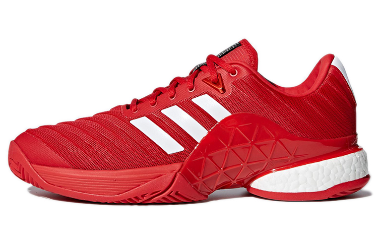 Adidas Barricade 2018 Boost Abrasion Resistant Low top Tennis Shoes Men's Red White
