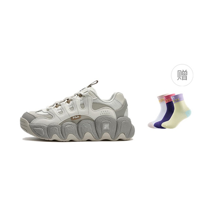 FILA Croissant Chunky Sneakers 'White Grey' Women's