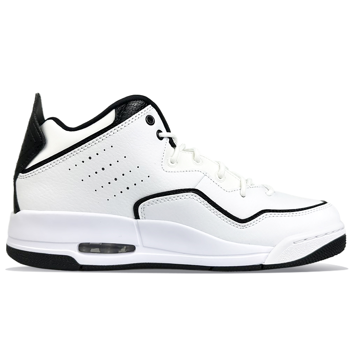 Jordan Courtside 23 Slip Resistant Abrasion Resistant Mid top Vintage Basketball Shoes Men’s Black White