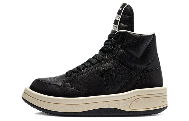 Turbowpn Rick Owens x Turbowpn Drkshdw Converse Mid 'Black Cloud Cream'