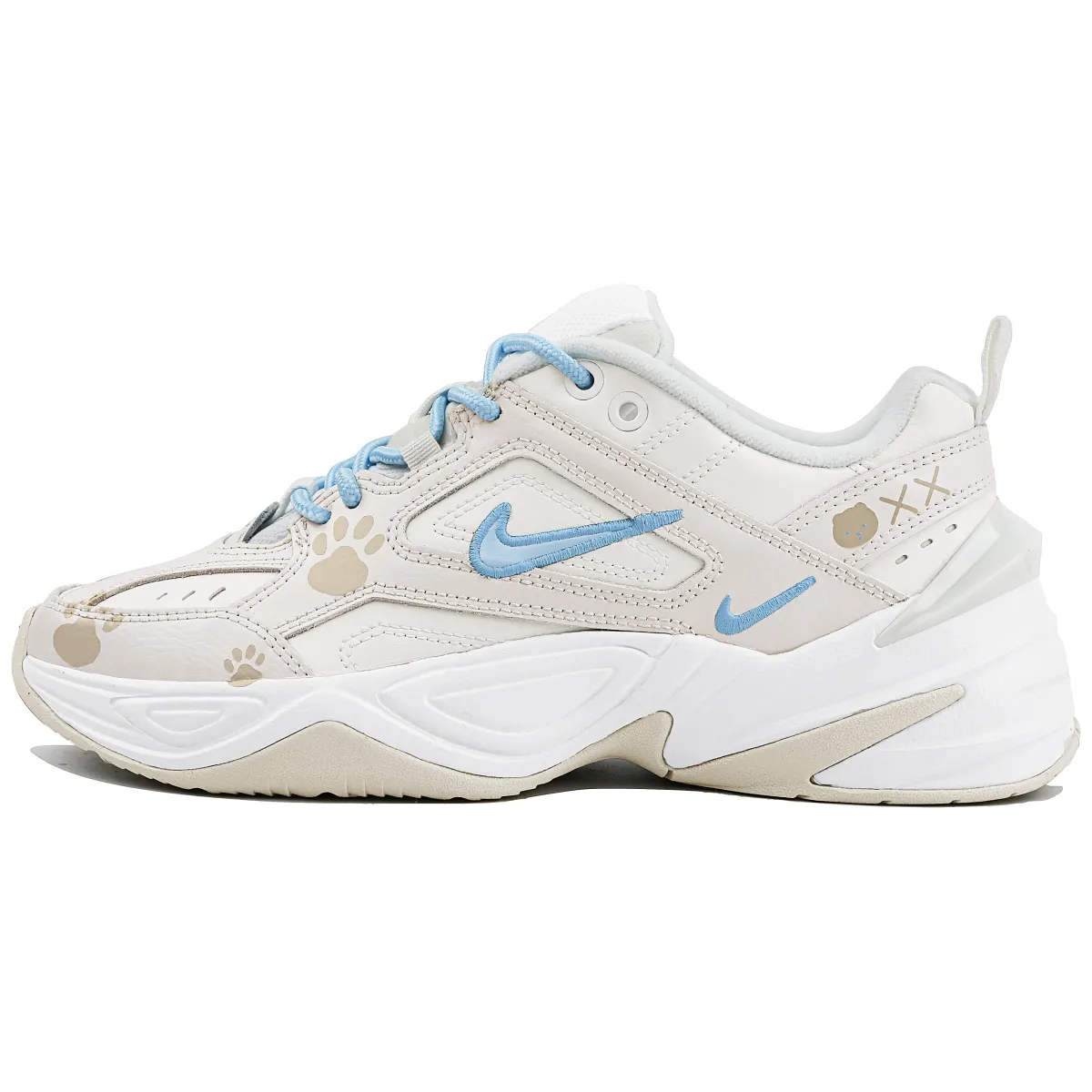Nike M2K Tekno Phantom Synthetic Leather Cushioning Slip Resistant Low top Chunky Sneakers Women's Gray White