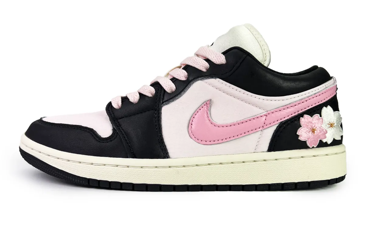 Jordan Women's Cushioning Slip Resistant Low top Vintage Basketball Shoes Women's Pink Black