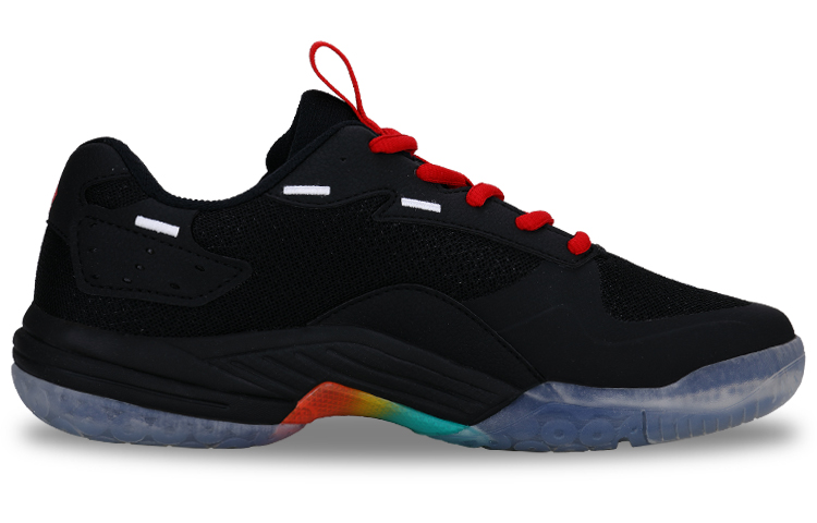 KUMPOO Flip Light Wheel D72 Cushioning Breathable Coverage Support Lightweight Low top Badminton Shoes Unisex Black