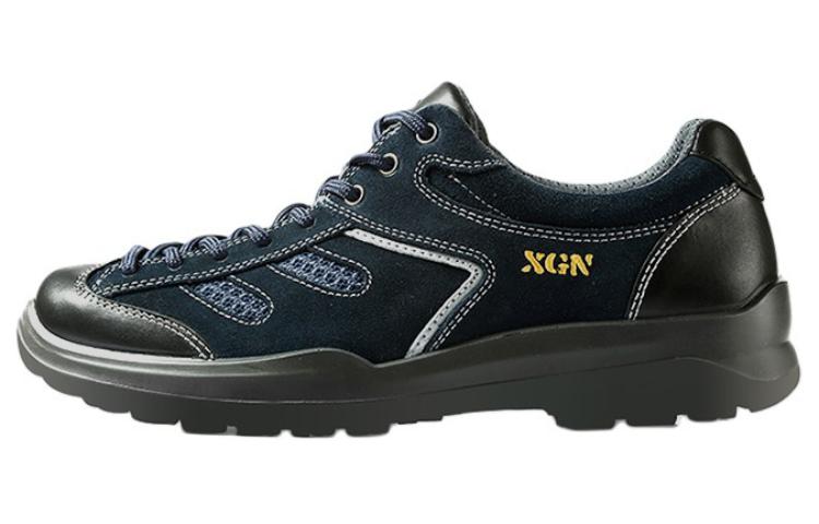 XGN Water repellent Cushioning Slip Resistant Low top Mountaineering Shoes Men’s Dark Blue