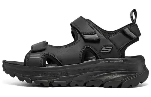 Skechers D'Lux Trekker Sandal Slip Resistant Abrasion Resistant Sports Sandals Men's All Black