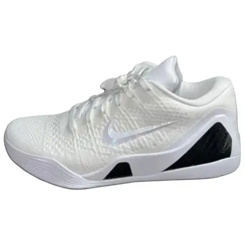 Nike Kobe 9 EM 'Halo' Abrasion Resistant Low top Basketball Shoes Men's White