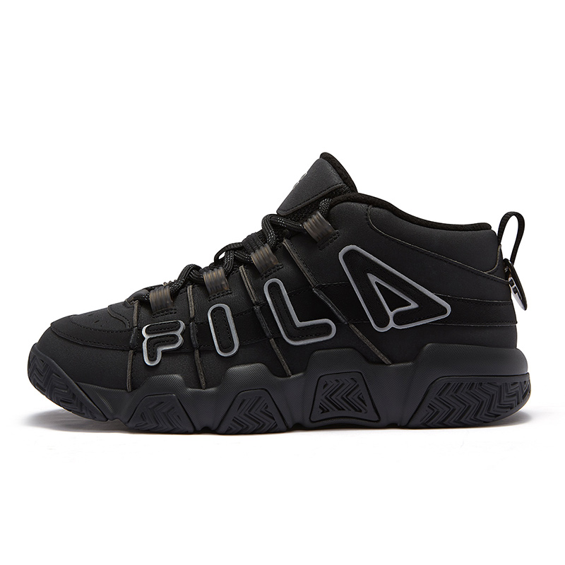 FILA FUSION BUSTER Puffy Shoes Abrasion Resistant Thermal Mid top Vintage Basketball Shoes Men’s Black