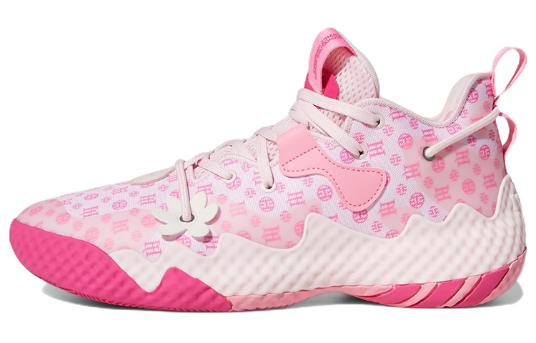 Adidas Harden Vol.6 Harden 6 shock-absorbing, non-slip, wear-resistant, wrapped support, mid-top basketball shoes, men's cherry blossom pink