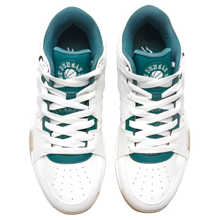 QIAODAN Cushioning Low top Basketball Shoes Men’s White Green