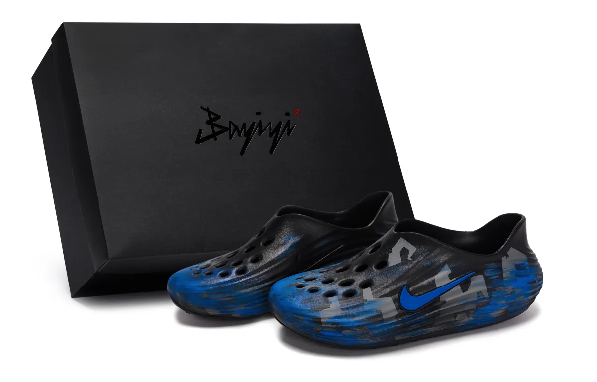 Nike ReactX Rejuven8 811 Manufacturing, Abyssal Turbulence Clogs Unisex Black Blue
