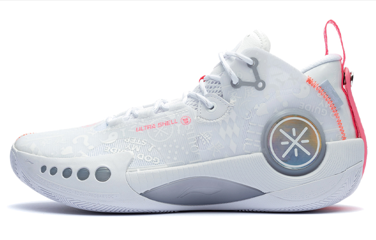 Подкладка Phantom 3 отражение стабильная поддержка восстановления амортизатора амортизатора нескользящие Износостойкий средней высоты баскетбольные кроссовки мужской стиль стандартный позволять белый