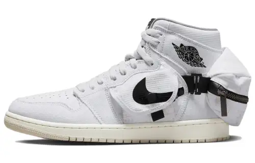 Jordan Air Jordan 1 utility sp treasure bag wear-resistant high-top retro basketball shoes men's white and black