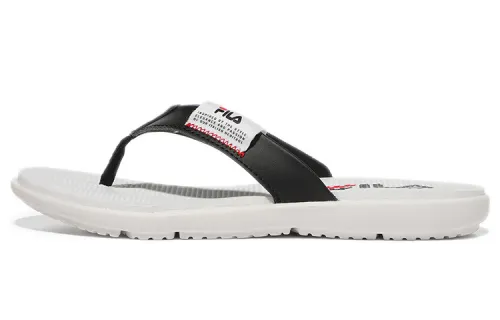 FILA Slip Resistant Slide Slippers Unisex White Black Korean Style