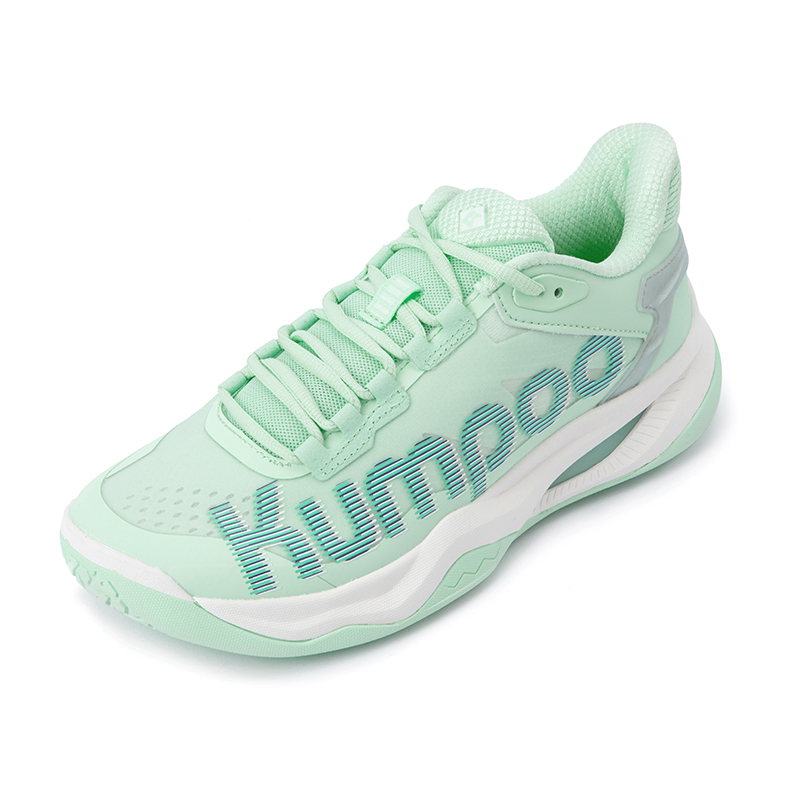 KUMPOO Badminton Shoes Unisex Low Top Aqua Green/Blue/White