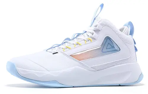 PEAK Mid top Textile, Synthetic Leather Cushioning Slip Resistant Abrasion Resistant Performance Basketball Shoes Men's