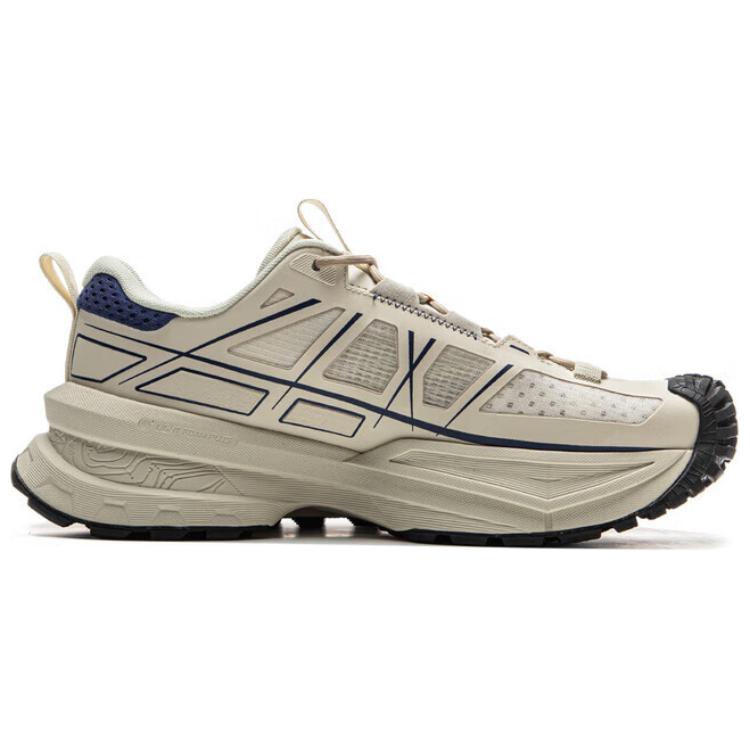 Li Ning Outdoor CF Tracing, Xingchuan SE Sports Low top Outdoor Hiking Shoes Unisex Beige Blue