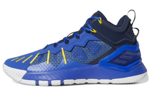 Adidas D Rose Son Of Chi round toe lace-up non-slip wear-resistant mid-top practical basketball shoes men's blue