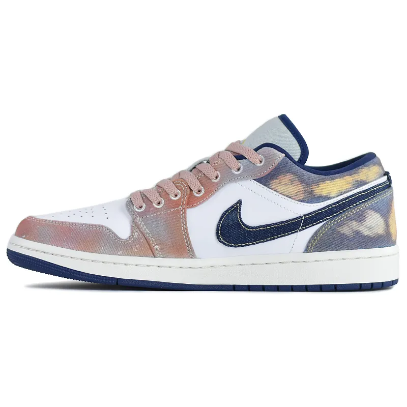 Jordan Air Jordan 1 Vintage Basketball Shoes Men's Low-top Blue/Pink