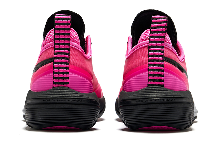 Erke Hunting Cushioning Slip Resistant Low top Basketball Shoes Men’s Numbers Pink/Black