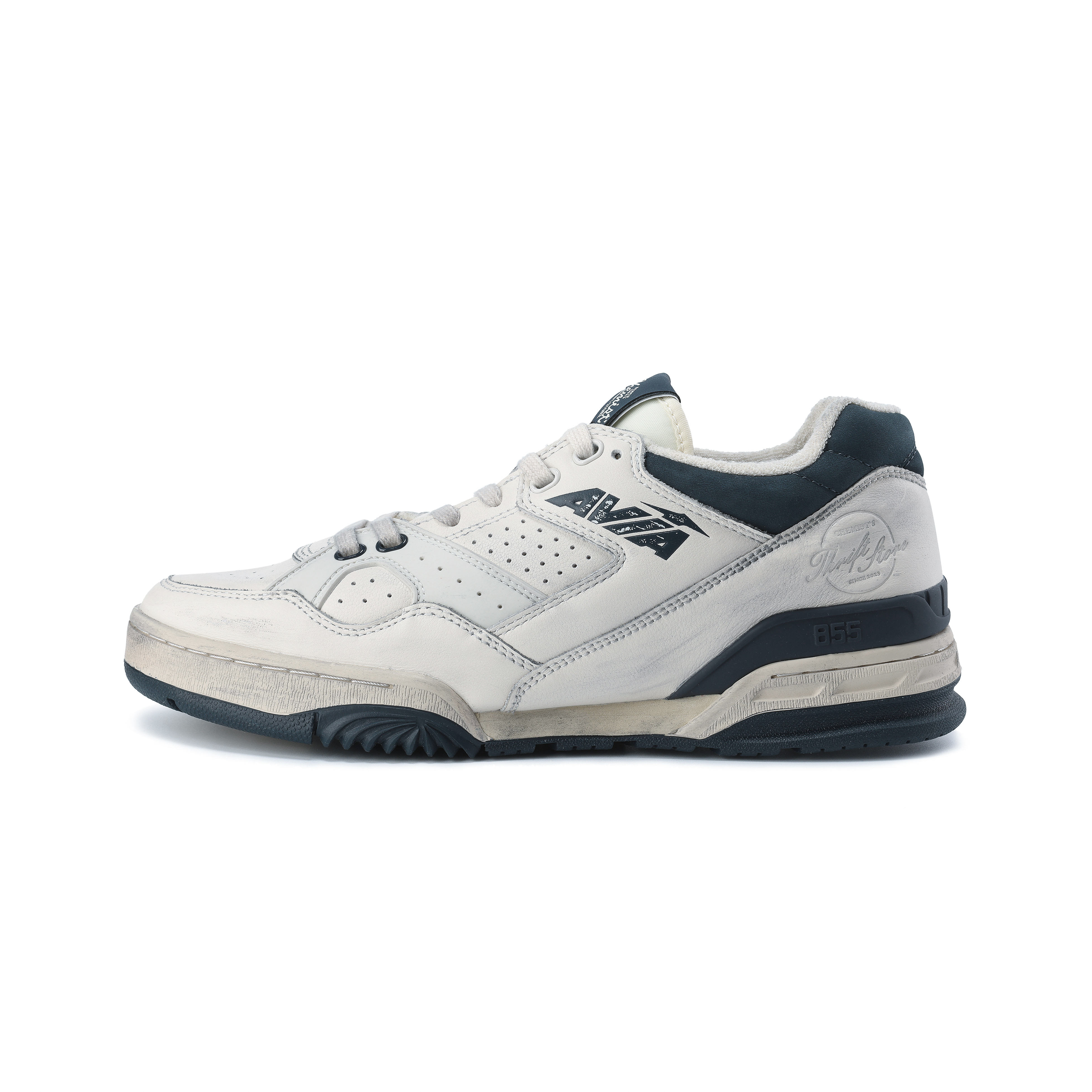 HUAXUEZHIPIN x AVIA 855 Archive By Chemist’s® ThriftStore Low top Vintage Basketball Shoes Unisex White Blue