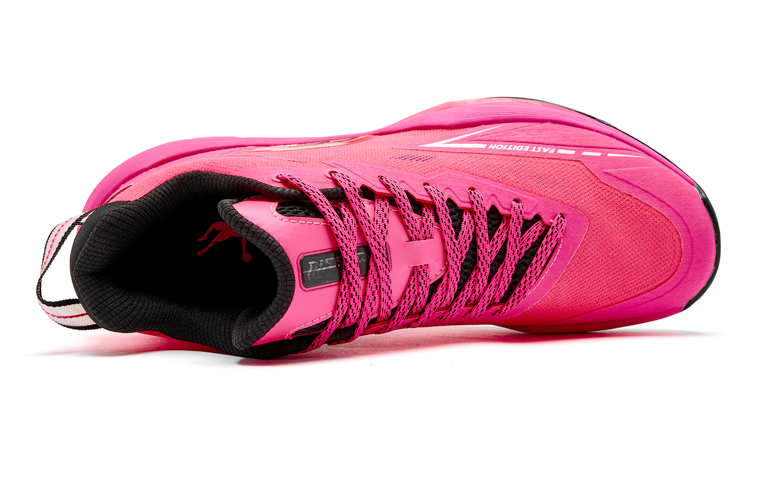 QIAODAN FETEAM Cushioned Slip-Resistant Abrasion-Resistant Low-Top Basketball Shoes Men’s Neon Pink Black