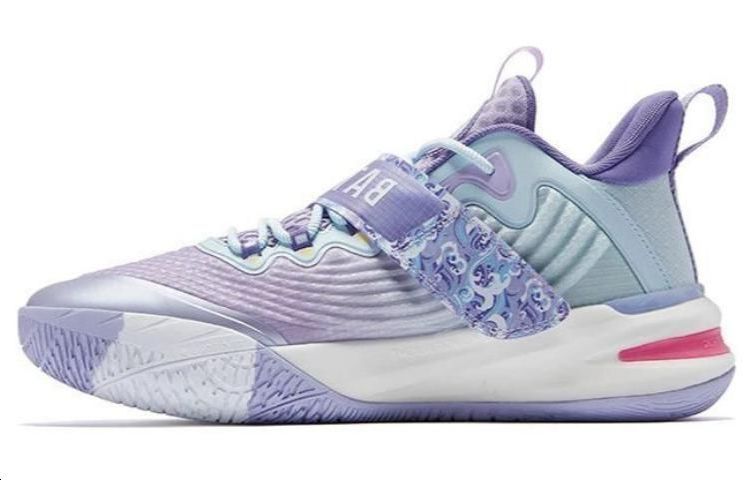 QIAODAN Basketball Shoes Men’s Mid Top Steam Purple/Powder Blue