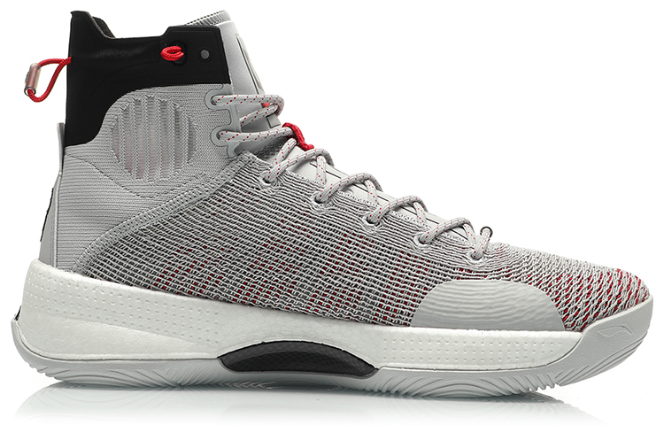 Li Ning YuShuai 13 Boom CJ PE Fabric Cushioning Slip Resistant Abrasion Resistant High top Basketball Shoes Men’s Gray