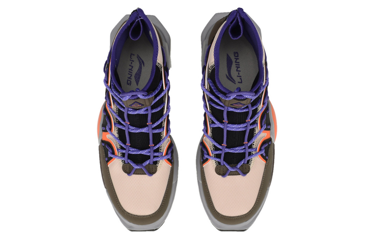 Li Ning Essence Synthetic Leather, Textile Cushioning Lightweight Abrasion Resistant Slip Resistant High top