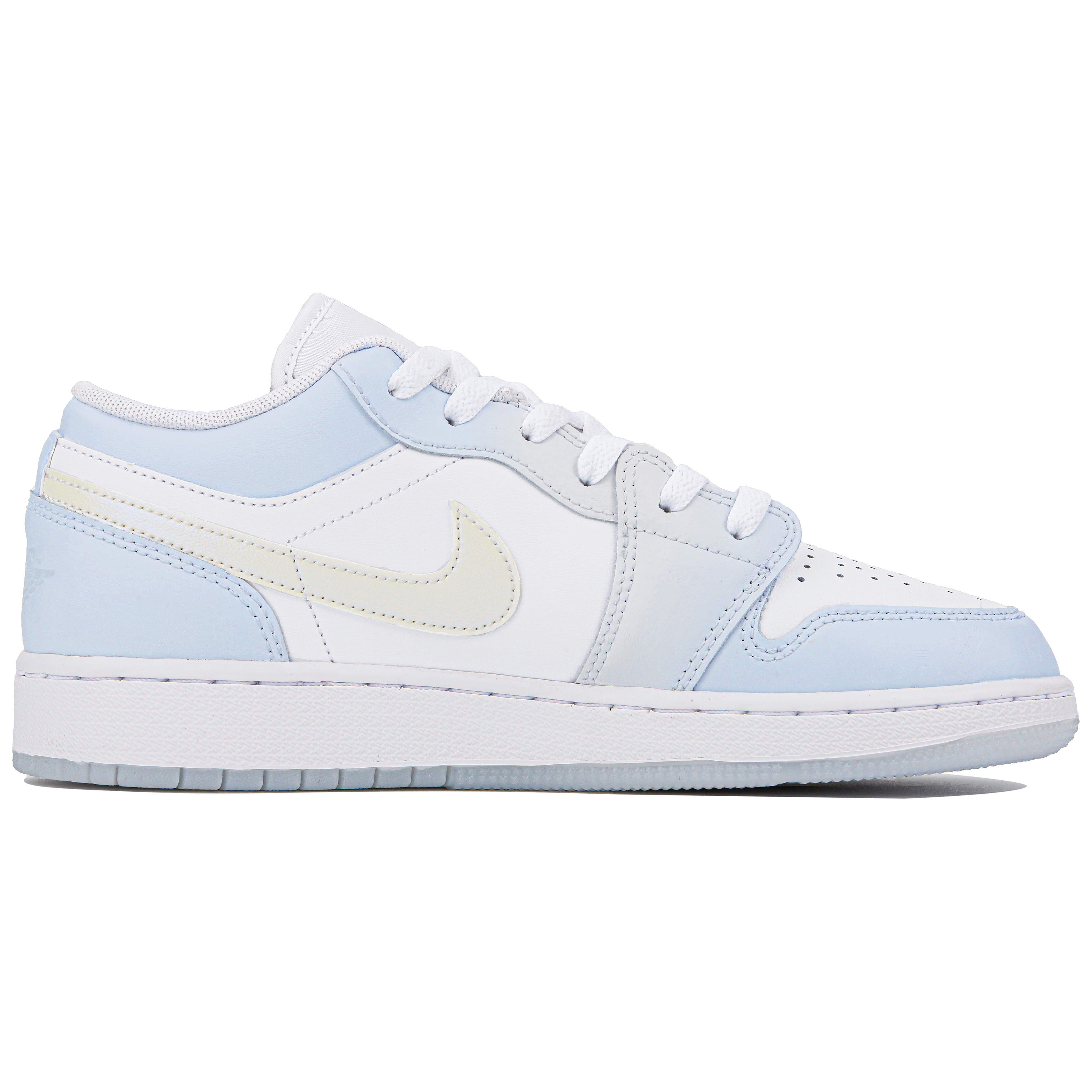 Jordan Air Jordan 1 Low top Vintage Basketball Shoes GS White Blue