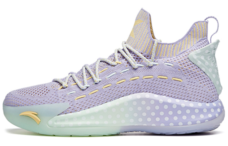 Anta KT5 Comfortable Cushioning Slip Resistant Abrasion Resistant Mid top Basketball Shoes Men's Purple