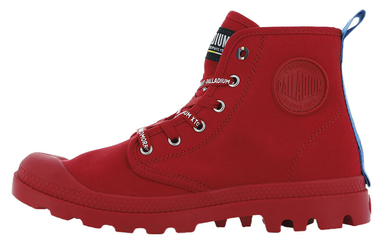 Palladium Pampa Dare REW FWD Slip Resistant, Abrasion Resistant, Breathable High top Canvas Shoes Unisex Red