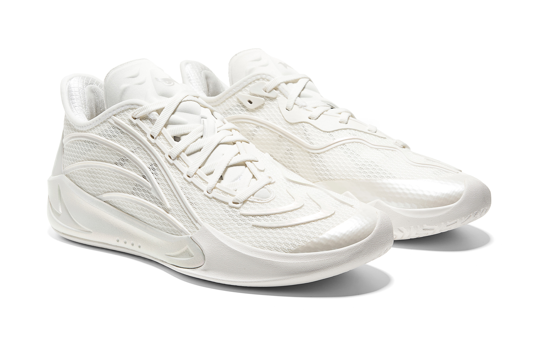 VEIDOORN Peregrine Falcon Basketball Shoes Unisex Low Top White