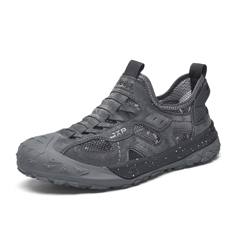 Jeep Fabric Low top Outdoor Hiking Shoes Men’s Gray