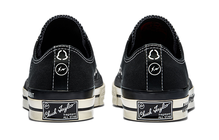 Кеды Fragment Design x Moncler x Converse Chuck Taylor All Star 70 1970s (черно-белые) — фото 5