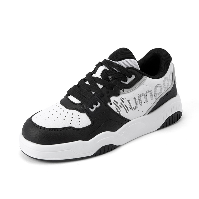 KUMPOO Abrasion Resistant Breathable Support Lightweight Rebound Low top Badminton Shoes Unisex Black White
